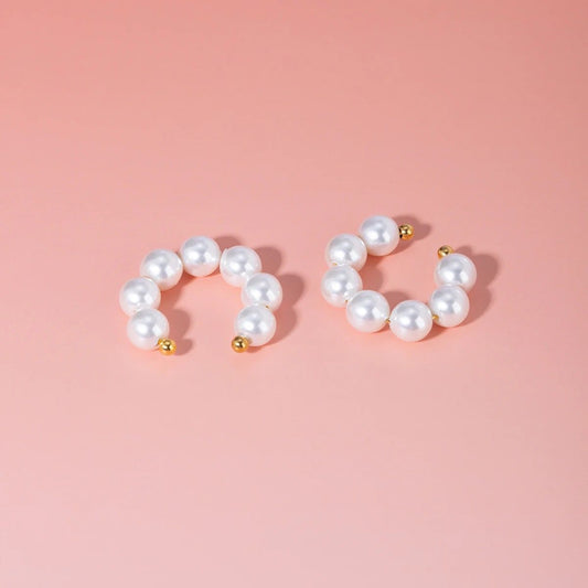 Título: "Luna Rosa Joyería - Ear Cuffs 'Perlas Encantadas'"